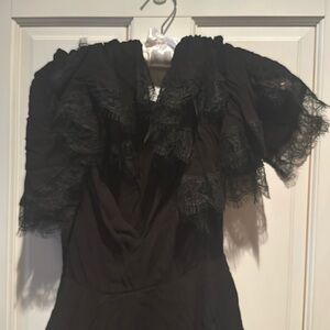 New- Twinset long black lace dress